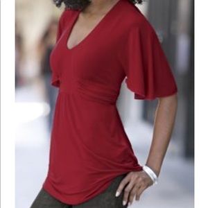 Monroe & Main Red Kimono Tunic